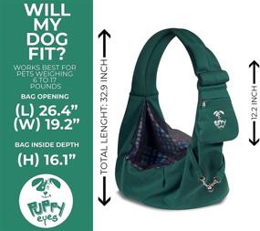 img 2 attached to 🐶 Waterproof Pet Carrier Sling for Small and Medium Dogs up to 16 Pounds - Comfortable and Adjustable Dog Sling | Lightweight, Easy-Care with Safety Mesh and Leash, by Puppy Eyes