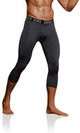 saraca core men's 3/4 compression capri pants for running, cycling, workout, yoga, and leggings logo