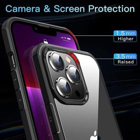 img 1 attached to CASEKOO Crystal Clear iPhone 13 Pro Max Case, [Non-Yellowing] [Military Grade Drop Protection] Shockproof Phone Case Slim Thin Fit Cover 6.7 inch 2021 (Black)