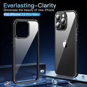 img 3 attached to CASEKOO Crystal Clear iPhone 13 Pro Max Case, [Non-Yellowing] [Military Grade Drop Protection] Shockproof Phone Case Slim Thin Fit Cover 6.7 inch 2021 (Black)