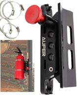 🔥 aufer 1 year warranty-universal adjustable fire extinguisher mount holder for jeep wrangler utv rzr boat, with 4 clamps - aluminum construction logo
