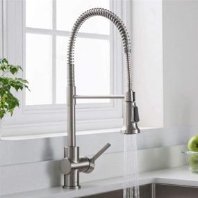 img 2 attached to 🚰 Kraus KPF-1690SFS Britt Pre-Rinse/Commercial Kitchen Faucet with Dual Function Sprayhead in all-Brite Spotless Stainless Steel Finish