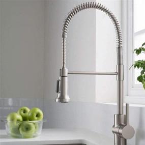 img 3 attached to 🚰 Kraus KPF-1690SFS Britt Pre-Rinse/Commercial Kitchen Faucet with Dual Function Sprayhead in all-Brite Spotless Stainless Steel Finish