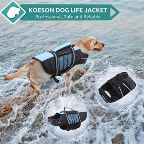 img 3 attached to 🐾 KOESON Dog Life Jacket Safety Pet Life Vest with High Buoyancy and Rescue Handle – Adjustable Lifesaver for Small, Medium, and Large Dogs at Swimming Pools or Beaches