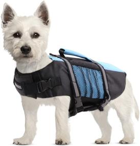 img 4 attached to 🐾 KOESON Dog Life Jacket Safety Pet Life Vest with High Buoyancy and Rescue Handle – Adjustable Lifesaver for Small, Medium, and Large Dogs at Swimming Pools or Beaches