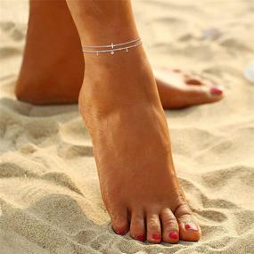 img 2 attached to 💕 S925 Sterling Silver Anklet: Adjustable Foot Ankle Bracelet with Heart Charm - Exquisite Jewelry Gift for Women and Girls