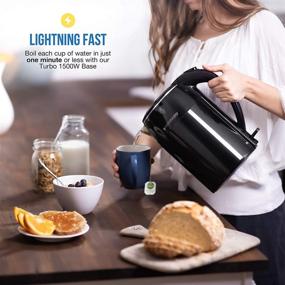 img 2 attached to 🍵 1.8L Electric Tea Kettle - Stainless Steel Water Boiler with Automatic Shut Off Base, Cordless Hot Water Kettle - Sweetwater