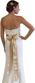 img 4 attached to 👰 Bridal Satin Brown Belt: The Ultimate Women's Accessory by SASH