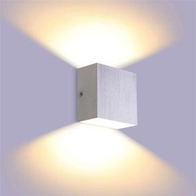 img 4 attached to 10W Dimmable Silver Wall Sconce, LIGHTESS Modern Up Down Wall Mount Lights, Hardwired Indoor Mini Metal LED Wall Lamp for Living Room Hallway, Warm White, Model O2181TP