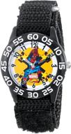 spider-man marvel kids w001719 – analog display quartz black watch logo