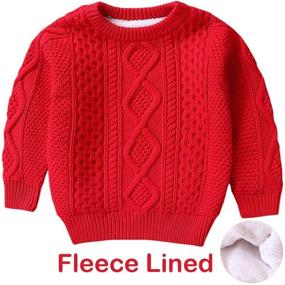 img 3 attached to 👕 Chunky Pullover Sweater for Toddler Boys - Sleeve Style - Sweaters Collection