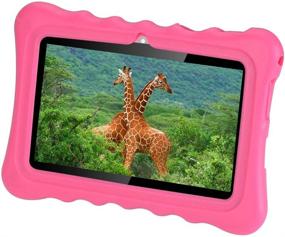 img 1 attached to 📱 Tagital T7K Plus: 7 Inch Android 9.0 Tablet for Kids with 1GB + 16GB, Pre-Installed Kid Mode, WiFi, and Kid-Proof Case - Pink