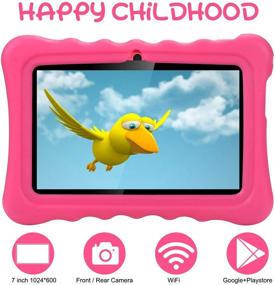 img 3 attached to 📱 Tagital T7K Plus: 7 Inch Android 9.0 Tablet for Kids with 1GB + 16GB, Pre-Installed Kid Mode, WiFi, and Kid-Proof Case - Pink