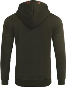 img 2 attached to COOFANDY Men's Athletic Drawstring Pullover Sweatshirt: Active Wear Clothing for the Modern Man