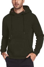 img 4 attached to COOFANDY Men's Athletic Drawstring Pullover Sweatshirt: Active Wear Clothing for the Modern Man