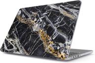 💼 stylish and durable macbook pro 15 inch case (2012-2015) - burga black and gold onyx marble design - perfect for women logo