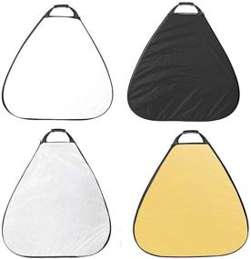 img 3 attached to 📸 Efficient Selens 5-in-1 32 Inch Portable Triangle Reflector: Perfect for Photography & Outdoor Lighting