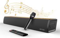 enhance your tv audio experience: bestisan sound bar with wireless microphone – bluetooth 5.0, karaoke machine for adults/kids – optical/aux/coax, cables included logo