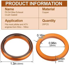 img 3 attached to OIIKI 20PCS Exhaust Gasket 32X24 5Mm