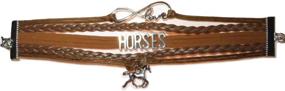 img 1 attached to 🐴 Horse Bracelet Gift for Girls - Horse Jewelry, Infinity Bracelet Horse Charm, Ideal Teen Gifts for Pony Loving Girls - Perfect for Birthdays and Special Occasions- Light Brown Color