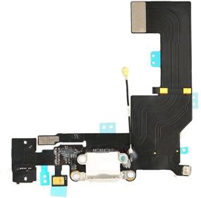 img 1 attached to 🔌 FirefixTM iPhone 5S White Charging Port Dock Connector Flex Cable + Microphone + Headphone Audio Jack Replacement