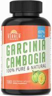 🍃 garcinia cambogia extra strength extract: 100% pure with 60% hca, 180 capsules - all-natural appetite suppressant, fat burner, carb blocker for effective weight loss in women and men logo