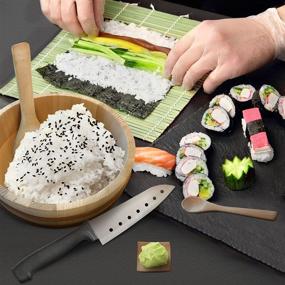 img 1 attached to Master the Art of Sushi with Elvoki Bamboo Sushi Making Kit