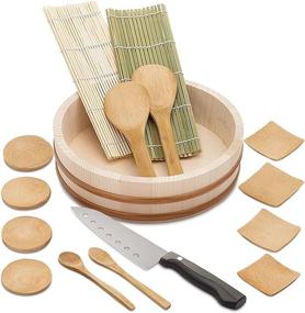 img 4 attached to Master the Art of Sushi with Elvoki Bamboo Sushi Making Kit