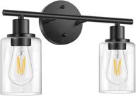 💡 vintage wall sconces lighting: modern matte black bathroom light fixtures with glass shade for mirror, living room, bedroom, hallway логотип