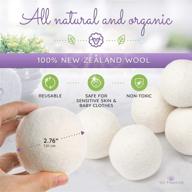 so fraiche 6 extra large wool dryer balls - 100% organic premium new zealand wool - natural and reusable laundry softener - anti-static, wrinkle reducer logo