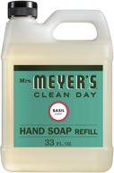 mrs. meyer's hand soap liquid refill basil 33 fl oz: naturally refreshing and cleansing logo