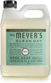 img 3 attached to Mrs. Meyer's Hand Soap Liquid Refill Basil 33 Fl Oz: Naturally Refreshing and Cleansing