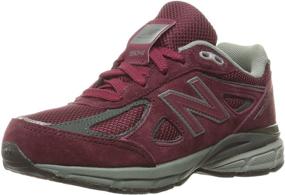 img 4 attached to 👟 Burgundy Girls' New Balance KJ990V4 Athletic Running Shoes: Lightweight and Stylish