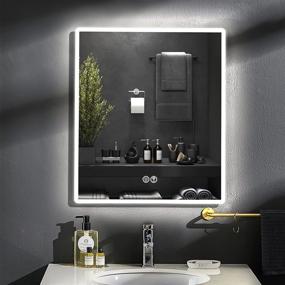 img 4 attached to 🪞 LVSOMT LED-Lit Bathroom Mirror - 24 x 28 Inch