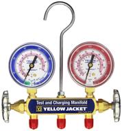 yellow jacket 41712 manifold: efficient bar/psi gauge for r-410a usage logo