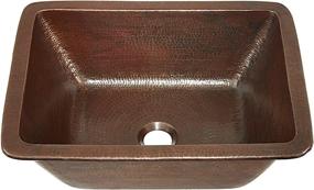 img 3 attached to 🚰 Sinkology SB205-17AG Hawking Pure Solid Dual Mount Bath Sink Handmade in Aged Copper - Exquisite Design and Long-lasting Quality