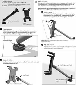 img 1 attached to 💪 Arkon TAB805: Универсальное крепление с тяжелым основанием для iPad Pro, iPad Air и многого другого - идеально подходит для установки на стену или прилавок в розничной торговле - элегантный черный дизайн.