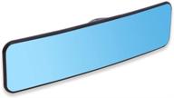 🚗 skycrophd anti glare rear view mirror for car: eliminate blind spots with wide angle convex mirror – clip-on design, blue logo