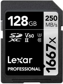 img 1 attached to 💾 Lexar 128GB Professional SDXC Memory Card, 2 Pack - 1667x UHS-II U3 V60, 256GB Total, with Microfiber Cloth