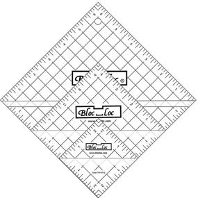 img 1 attached to 🔶 Набор линеек Bloc Loc Half Square Acrylic Triangle Ruler Set #2 - 2.5", 4.5", 6.5