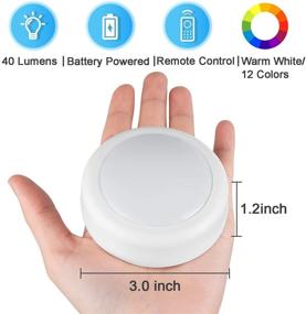 img 2 attached to 💡 BLS LED Puck Lights: Wireless Remote Control, Color Changing & Dimmable - 6 Pack