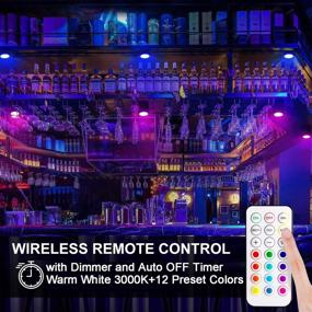 img 3 attached to 💡 BLS LED Puck Lights: Wireless Remote Control, Color Changing & Dimmable - 6 Pack