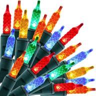 🎄 vibrant multicolor 100 led christmas mini string lights - perfect for indoor/outdoor home decor & parties логотип