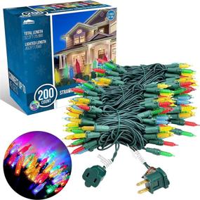 img 3 attached to 🎄 Vibrant Multicolor 100 LED Christmas Mini String Lights - Perfect for Indoor/Outdoor Home Decor & Parties