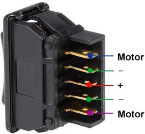 img 2 attached to 🚗 uxcell Universal 5-Pin Car Window Switch with Wiring Harness for Smooth Glass Control - DC 12V