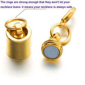 img 1 attached to Магнитные застежки Zpsolution для ожерелья и браслета, винтовые замки-креветки, серебряные/золотые 4 шт.