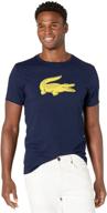 lacoste sport sleeve graphic t-shirt for men | men's clothing in t-shirts & tanks logo