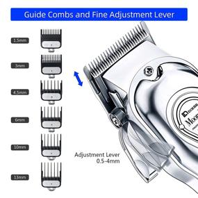 img 2 attached to 💈 Silver Hair Clippers for Men: Rechargeable Cordless Professional Trimmer for Hair Cutting - Ideal Grooming Kit for Barbers and Stylists