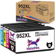 halofox remanufactured ink cartridge replacement - hp 952 xl 952xl with updated chips - compatible with hp officejet pro 8710 8720 7740 8740 7720 8715 8725 8702 8216 8210 printer (4-pack) logo