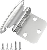 🔨 hosom overlay cabinet hinges satin nickel (50 pcs) - self closing face mount 1/2 inch | easy installation | 25 pairs included logo